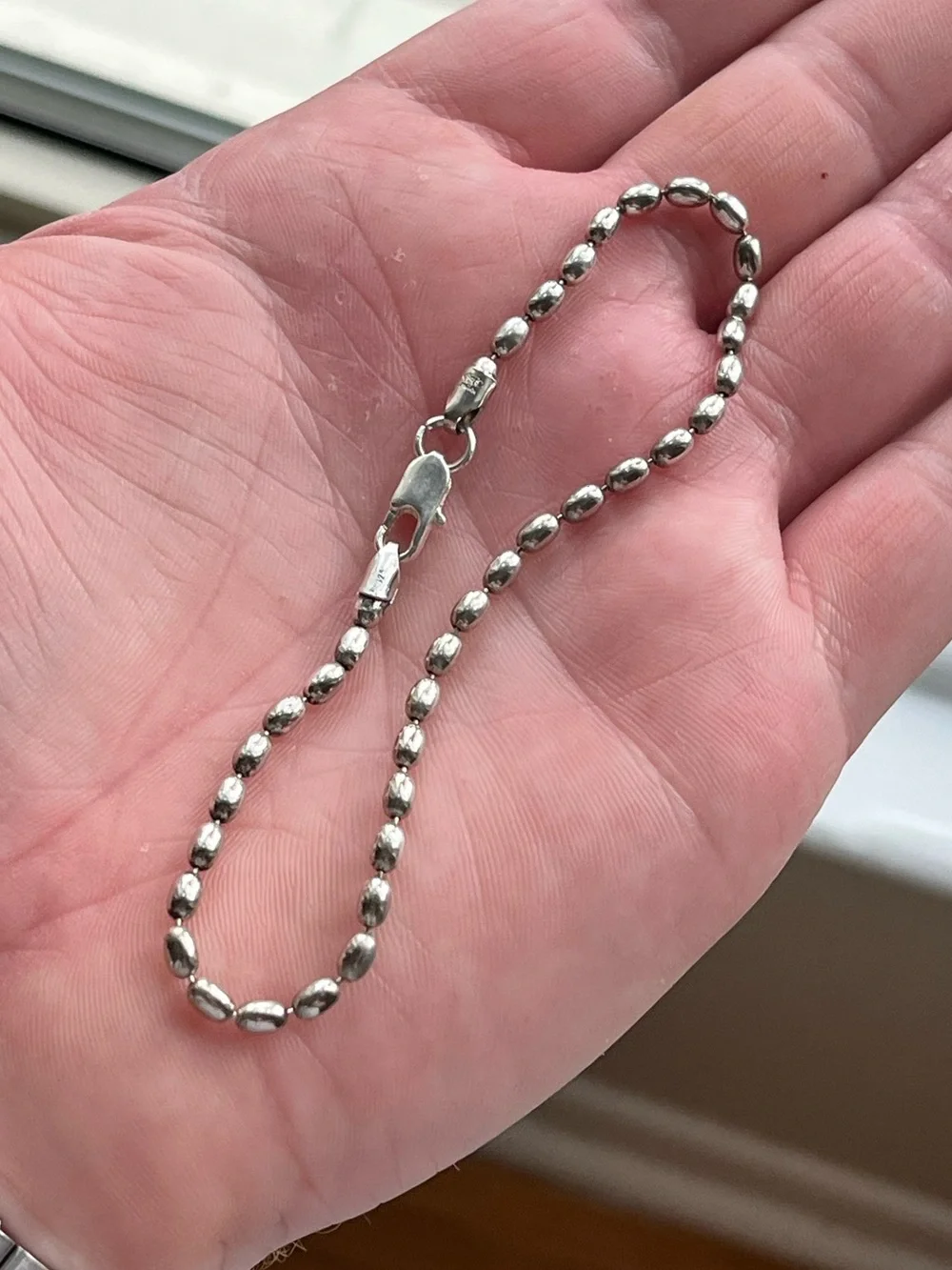 Sterling Silver Bead Chain Bracelet